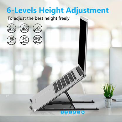 Nayka Adjustable Laptop Stand, Portable Laptop Riser for Desk