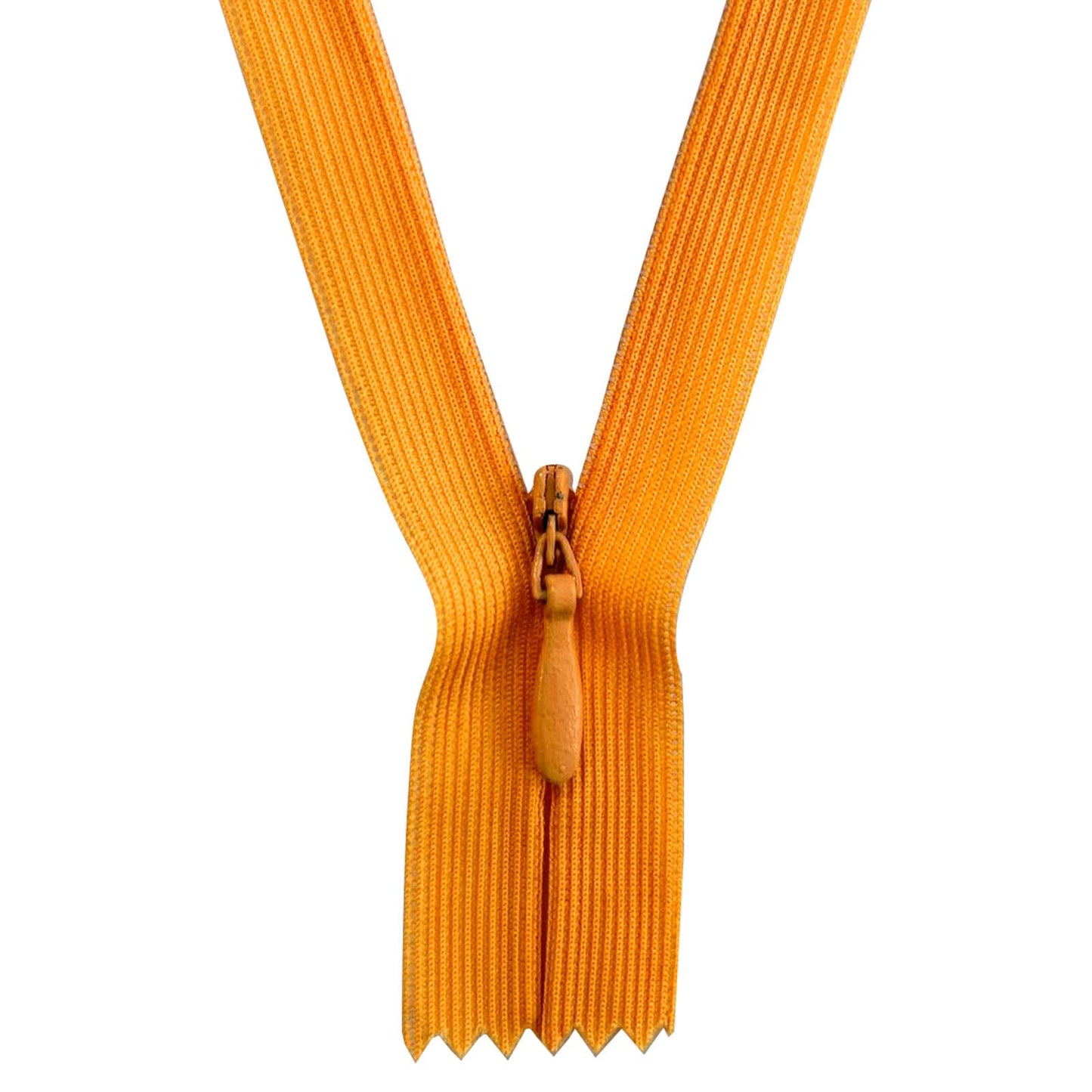 MARARDI Pack of 10 Invisible Zippers [Orange] Nylon [35 cm] Sewing Clothing Bags Ribbon Cotton Leather Plastic for Sewing Machine Zip with Metal Clasp