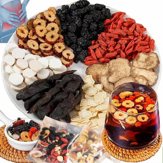 Kidney Tea Formula Ginseng Six Treasure Tea, Chinese Kidney Cleansing Teas, Chinese Herbal Teas Support Kidney and Live Health for Men Women