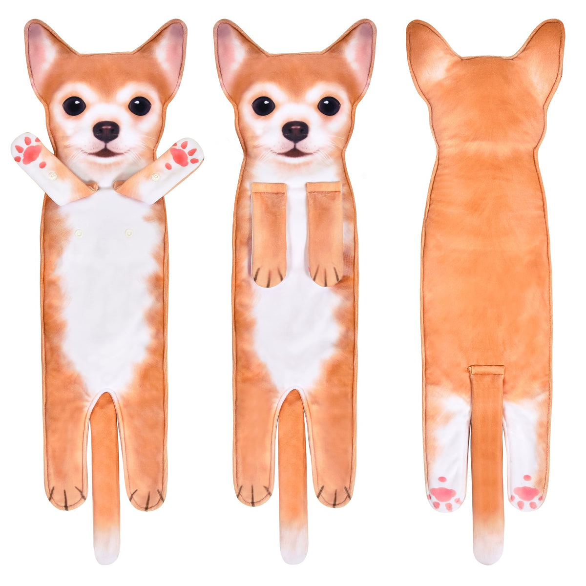 AGRIMONY JiWawa Funny Dog Towels - Kawaii Decoration for Kitchen Bathroom - Personalised Gift Gadgets Housewarming Mother's Day Gift for Women Men