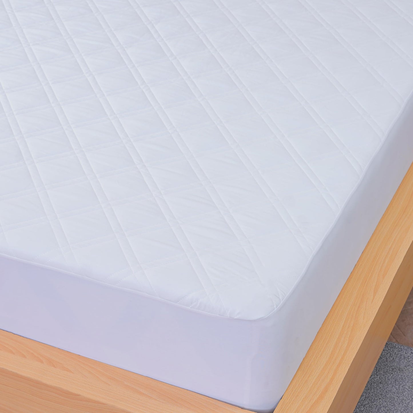 Sheet Story Quilted Small Double Mattress Protector - 40cm Deep Pocket - Hypoallergenic Mattress Protector Small Double Bed - Not Waterproof