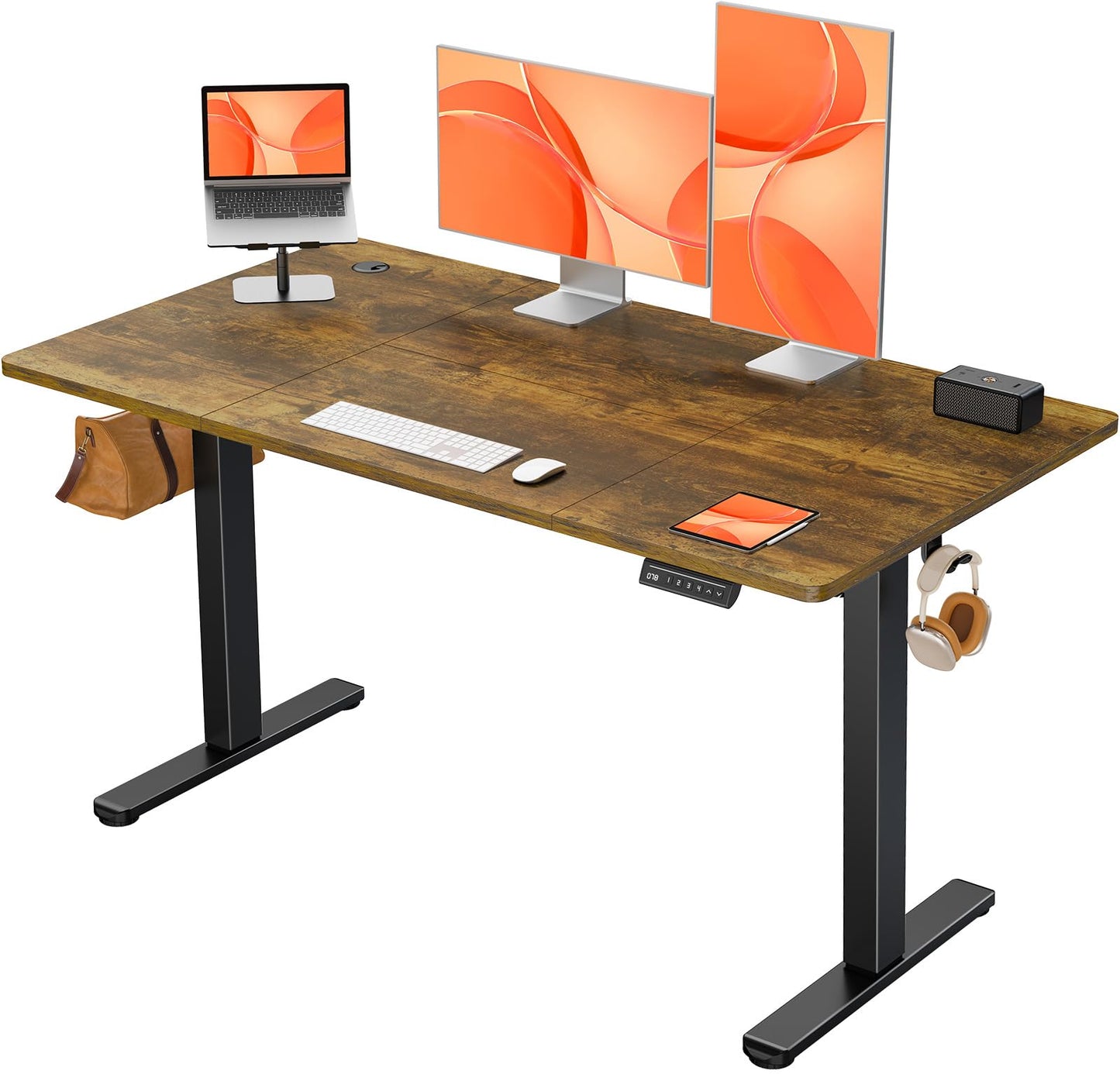 ErGear Electric Standing Desk 120 x 60cm 4 Memory with Splice Board