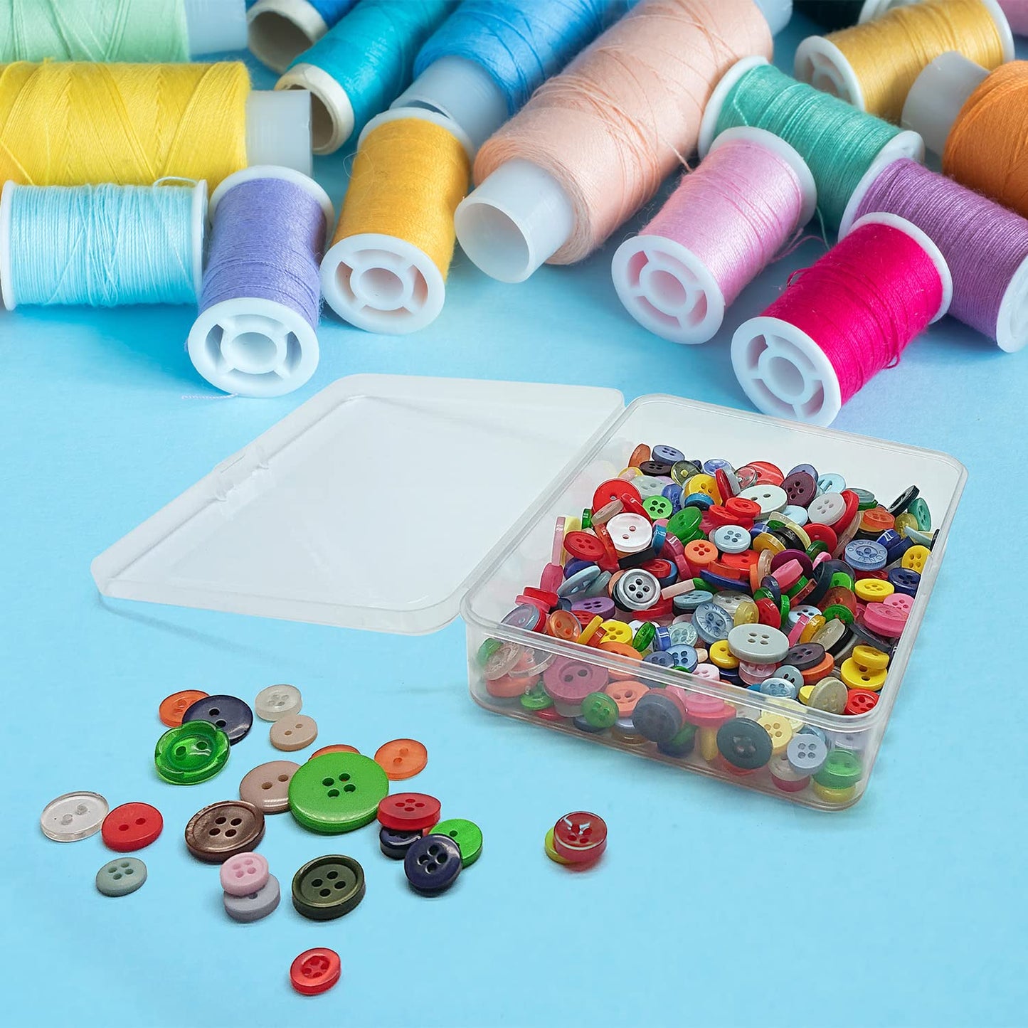 Goiio 12 Pcs Mini Plastic Storage Containers Box with Lid, 5x4x1.3 Inches Clear Rectangle Box for Collecting Small Items, Beads, Game Pieces