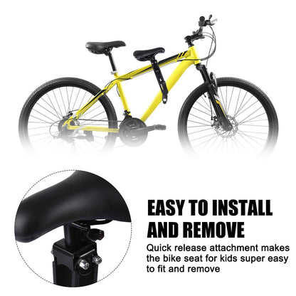 Kids Bike Seat for Mountain Bikes, Detachable Front Mounted Bicycle Seats for Children 2-5 Years Old (Seat & Handle) (Seat & Handle) (Seat & Handle)
