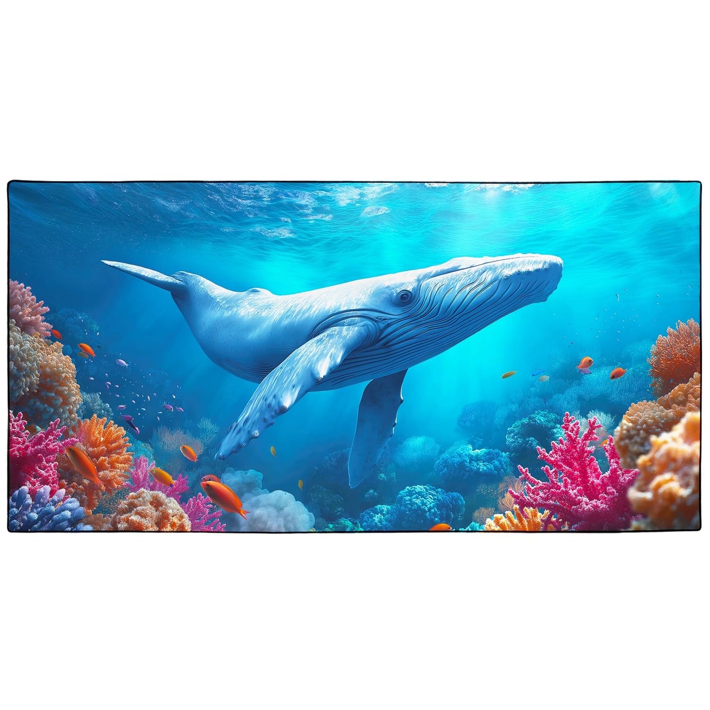 Violetpos Blue Whale Beach Towel, Extra Large 180x90 cm 250GSM Microfibre, Sand Free Quick Dry