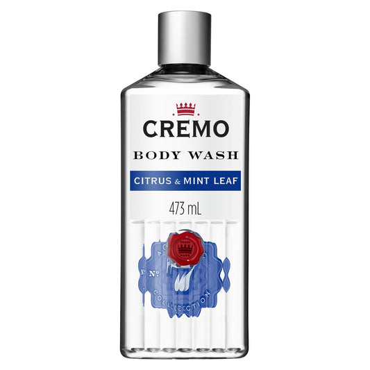 CREMO - Cooling Body Wash For Men - Rejuvenating Citrus & Mint Leaf Shower Gel - 473ml
