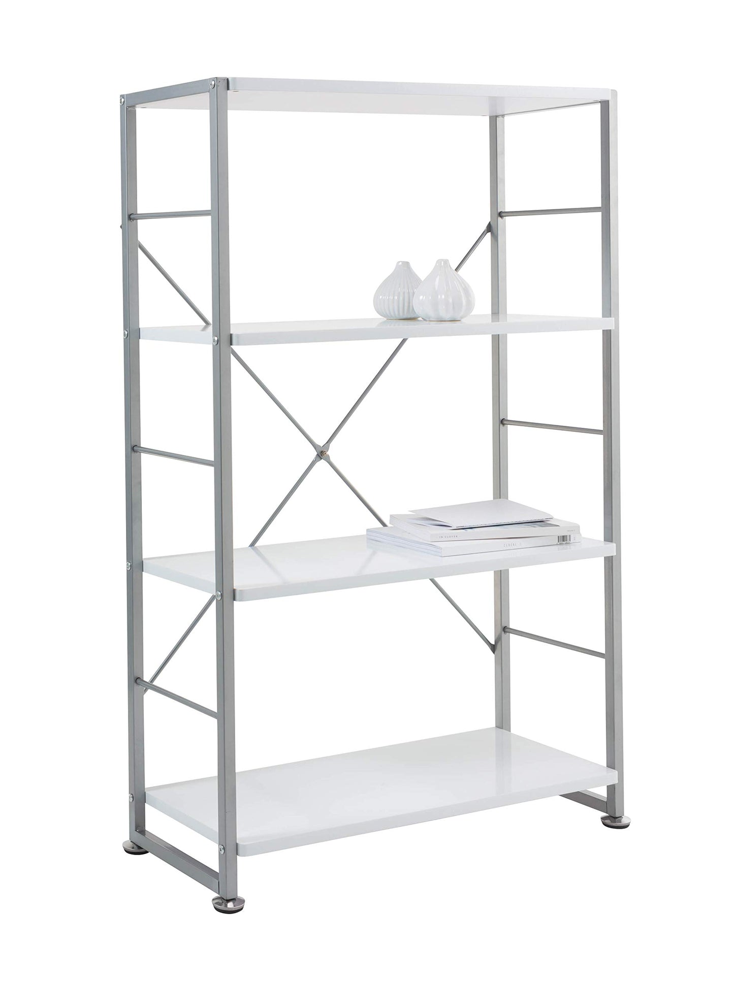 Alphason,ABC65043-WH,Cabrini White Modern Bookcase,White,1000x760x300mm