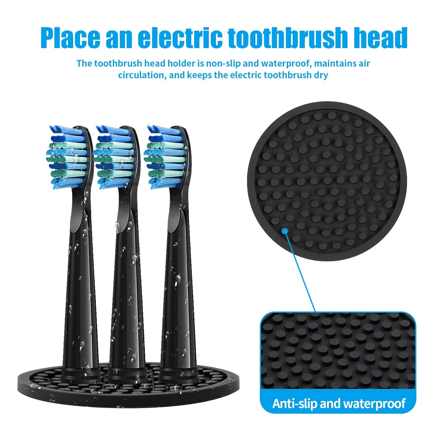Electric Toothbrush Holder, 4 Pieces Compact Electric Toothbrush Holder, Silicone Toothbrush Holder for Children's Travel, Bathroom, 8 x 8 cm