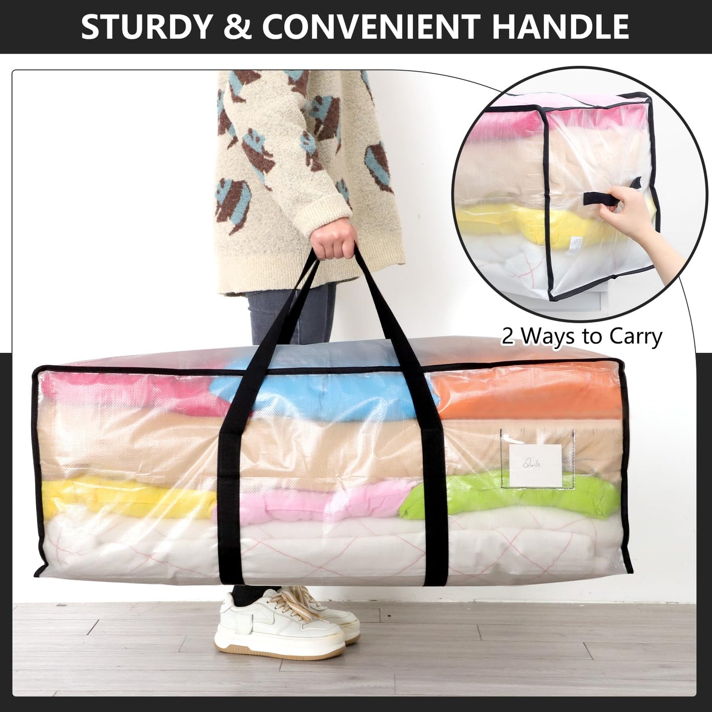 Dntorx 4 Pack 120L Moving Bags Heavy Duty Storage Bag Dorm Moving Essential