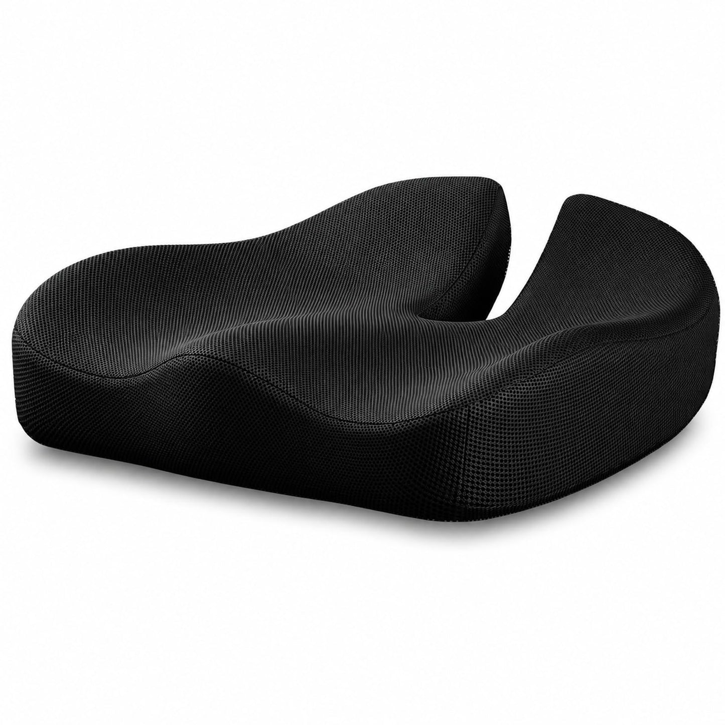 GOOGO Extra Large Coccyx Cushion, Ergonomic Memory Foam Seat Cushion for Tailbone Pain Relief, with Contoured Support