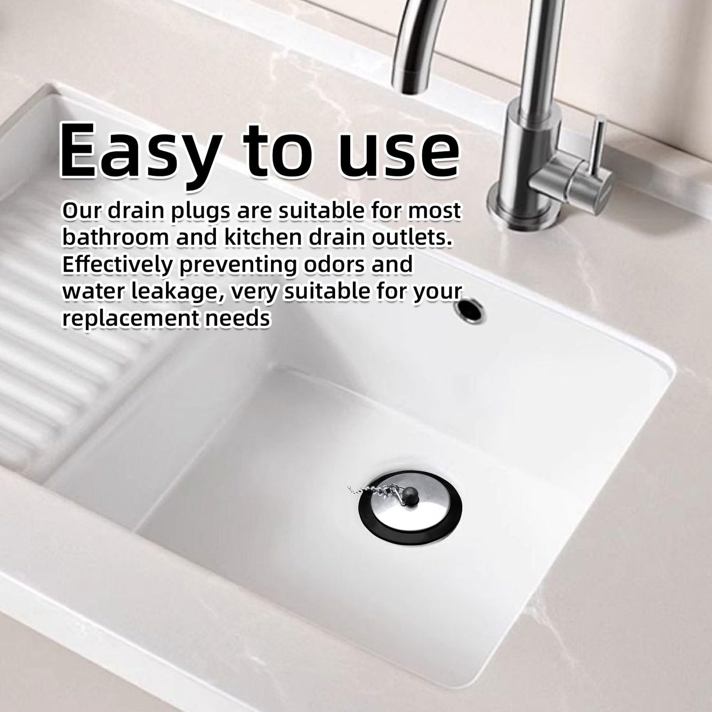 2 Pcs Bath Plug Replacement, Universal Bath Plug, Universal Bath Plug