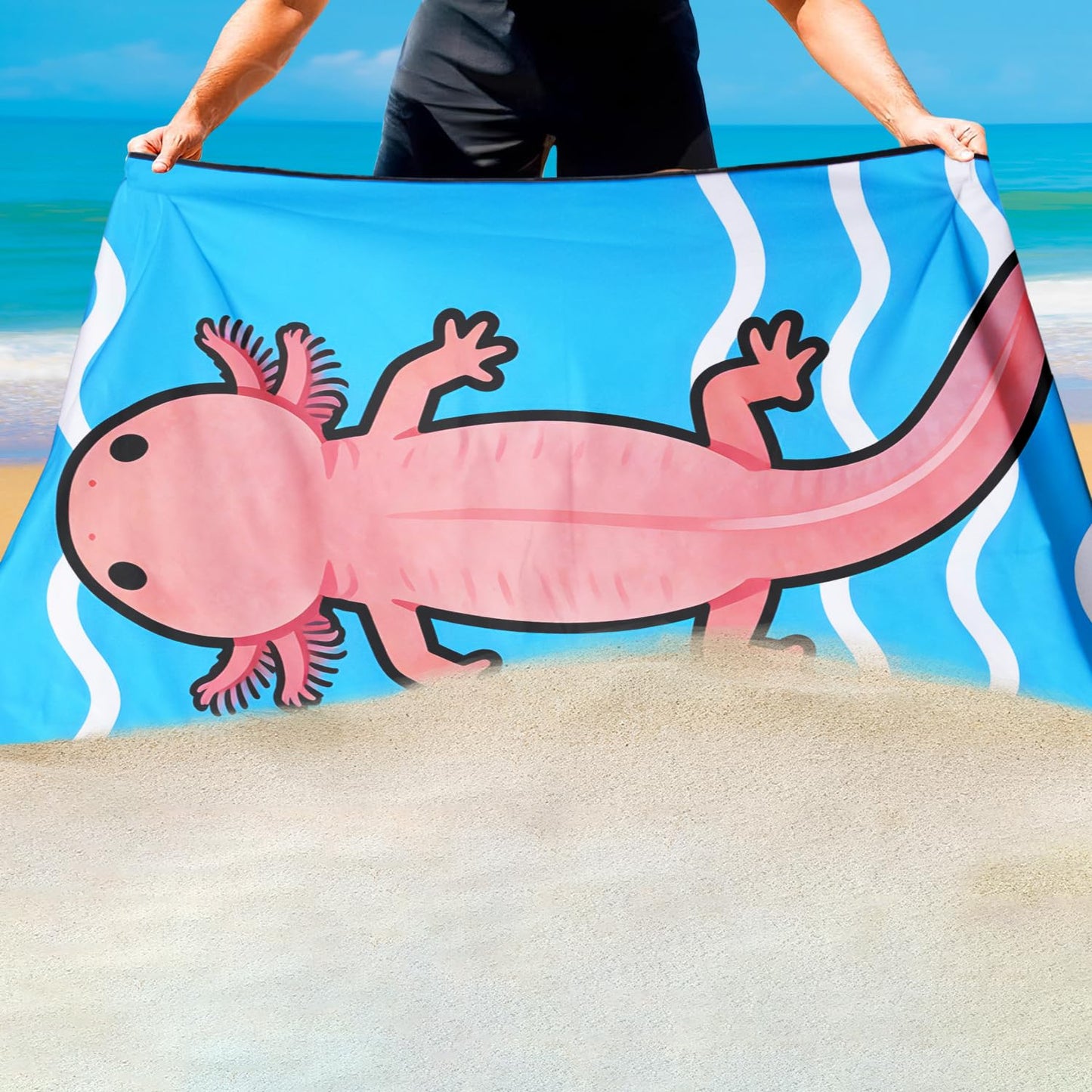 Violetpos 2 Pack Extra Large 180x90 cm Beach Towels, 250GSM Premium Microfibre, Sand Free Quick Dry Lightweight