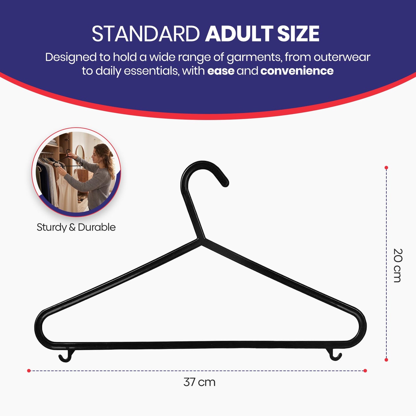 EVOKK Heavy Duty Velvet Suit Hangers - Non-Slip Premium Clothes Hangers with 360° Swivel Hook - Sturdy Velvet Coat Hangers for Jackets