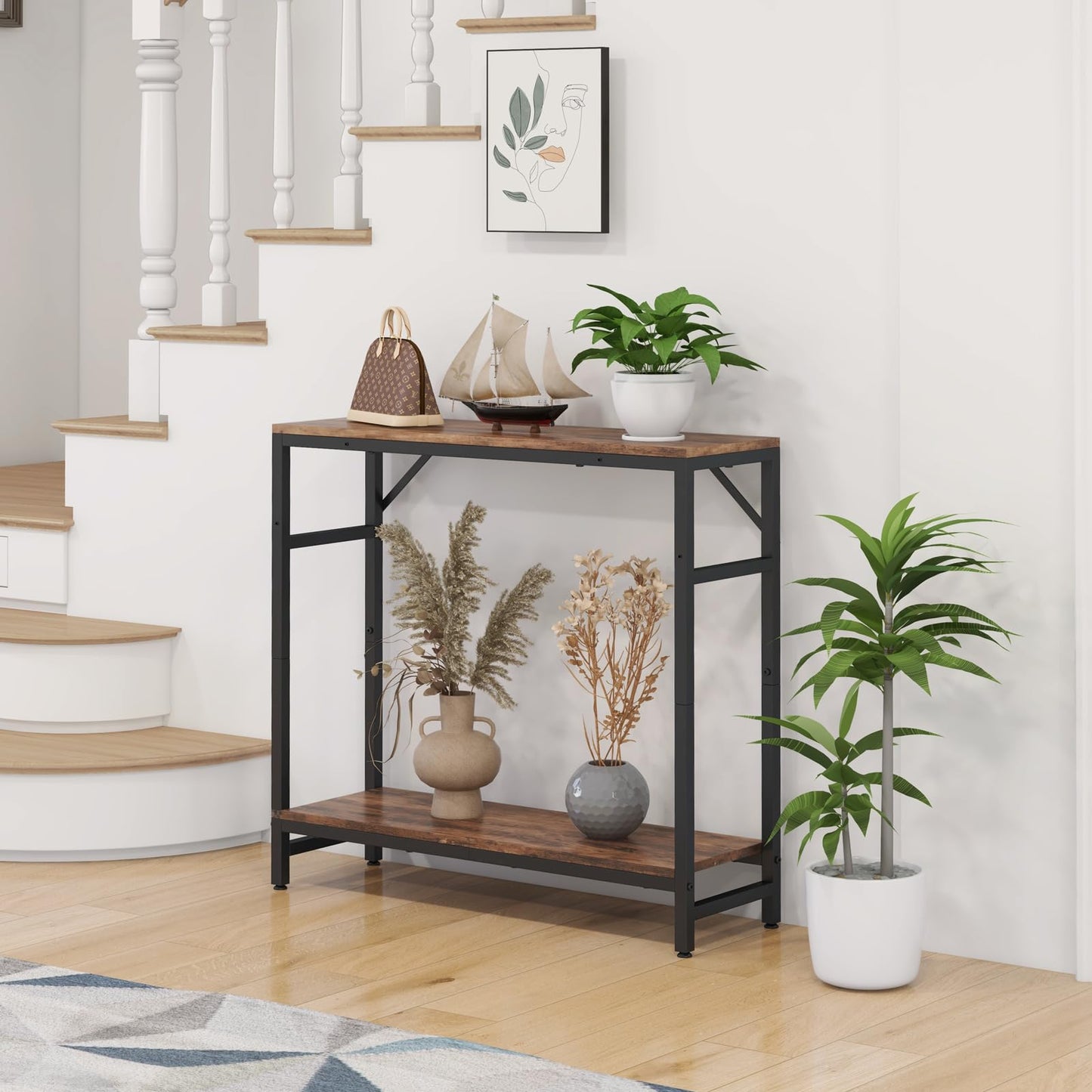 Livofloral Entryway Table, Narrow Sofa & Console Tables, Behind Couch Table for Hallway Bedroom Living Room Foyer Office