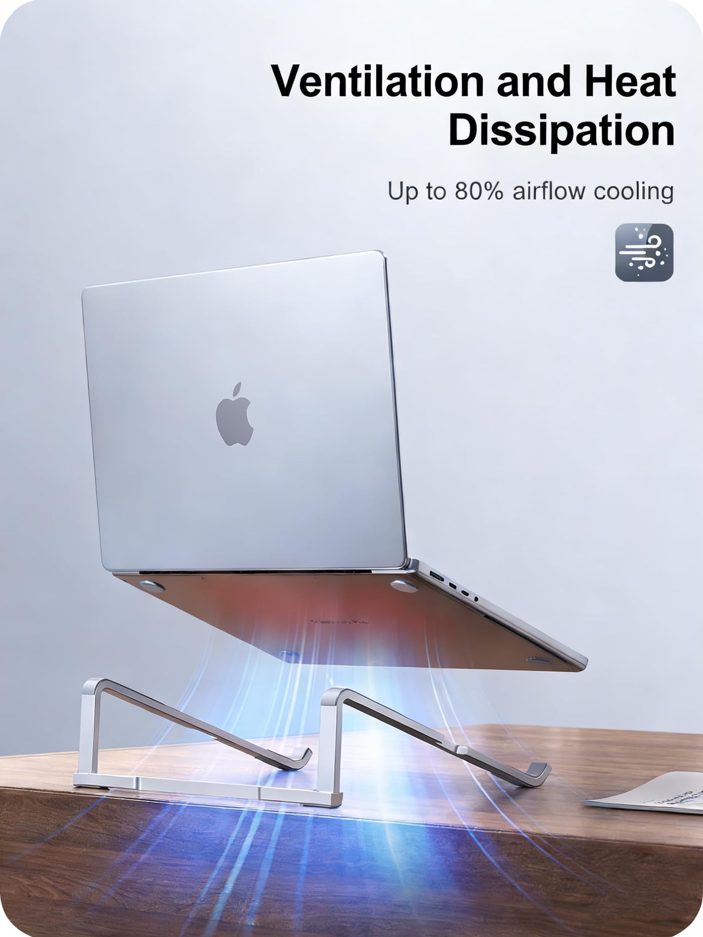 JOOF Laptop Stand, Foldable Laptop Riser for Desks, Ventilated and Load-Bearing, Portable Stand for MacBook Air/Pro, Dell, Lenovo
