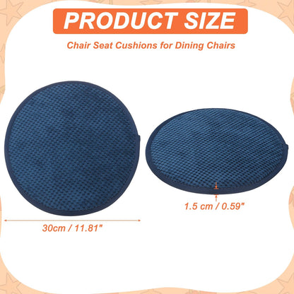 sourcing map Round Stool Cushion, 12 x 12 Inch Round Seat Pads with Elastic Straps