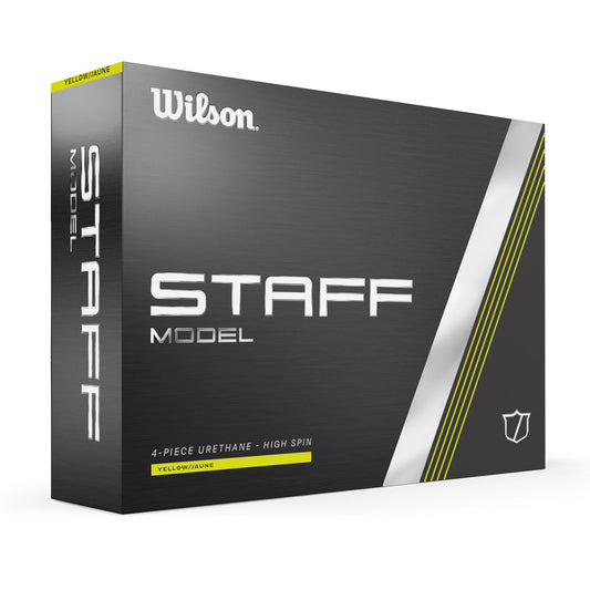 Wilson Staff Golf Balls, Staff Model, Four Piece High Spin Golf Ball, 12 Balls, Urethane, Yellow
