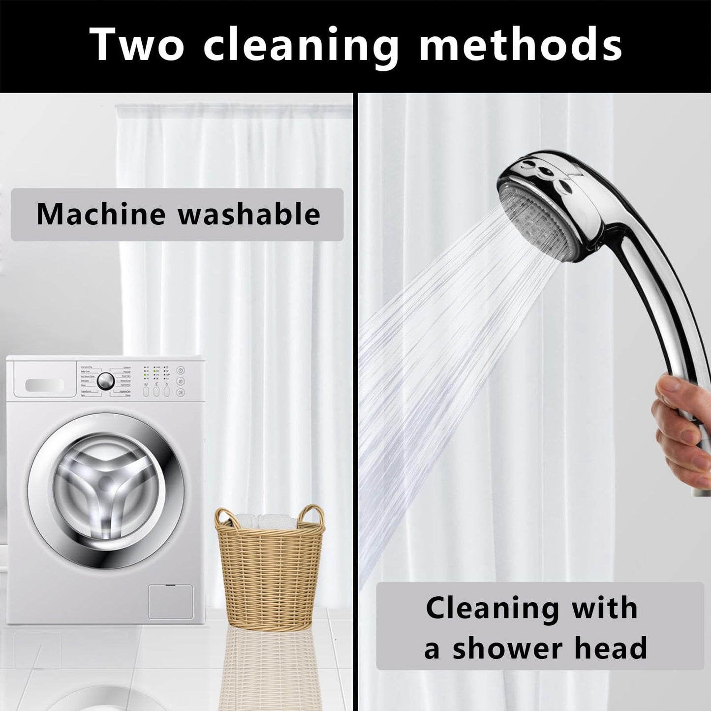 FAIRYGATE Bathroom Curtain Shower Curtain Garden Street Alley Picture Shower Curtains Outdoor View Waterproof Polyester Fabric Washable Bath Curtains