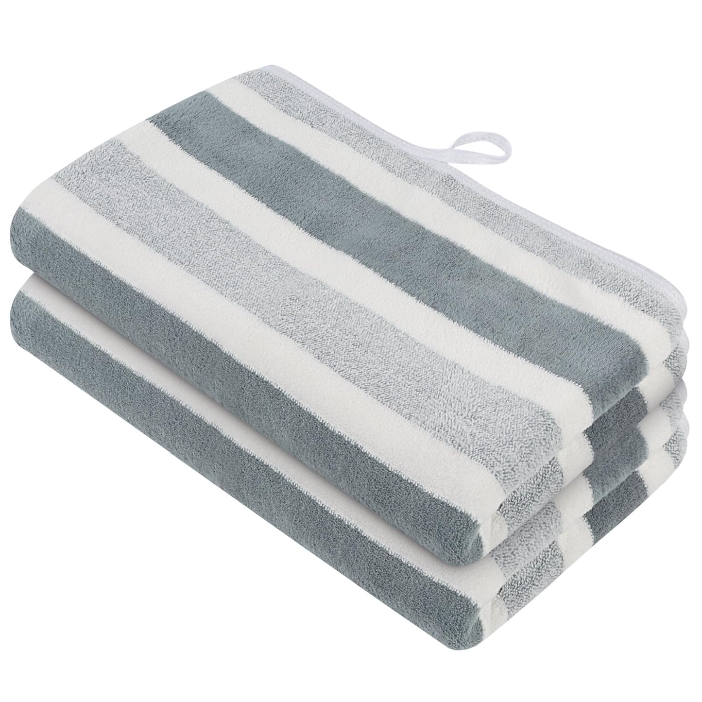 VIVOTE Hand Towel for Bathroom Large Hand Towels with Hanging Loop Grey