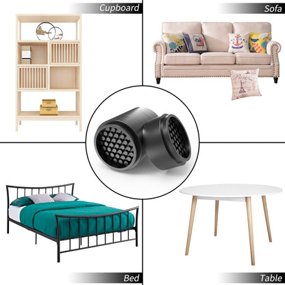Ezprotekt 16Pack Adjustable Furniture Risers, 1 Inch Washing Machine Riser Stackable Round Bed Risers Creates an Additional 1", 2", or 3" of Height