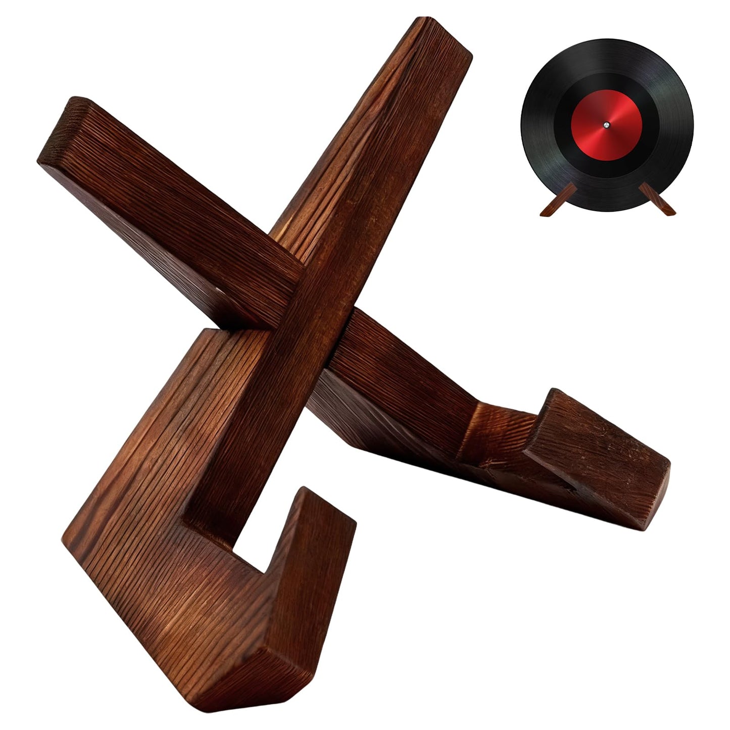 SMYJDMM Now Playing Vinyl Record Stand, Retro Now Spinning Record Stand, Vinyl Records Display Suitable for Magazines Textbooks Mobile Phones Tablets
