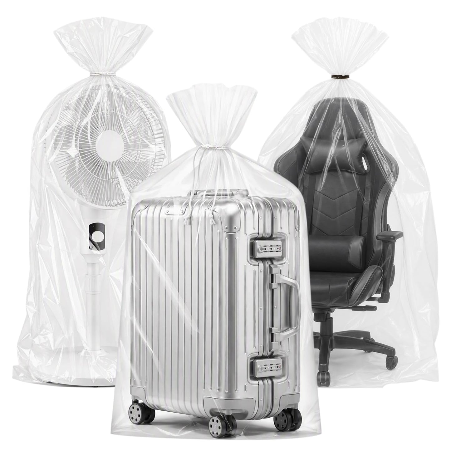 8 Pcs Extra Large Plastic Bags, 135 * 150cm Suitcase Storage Bag, Heavy Extra Large Clear Storage Bags, Clear Plastic Bag for Kitchen, Bathroom