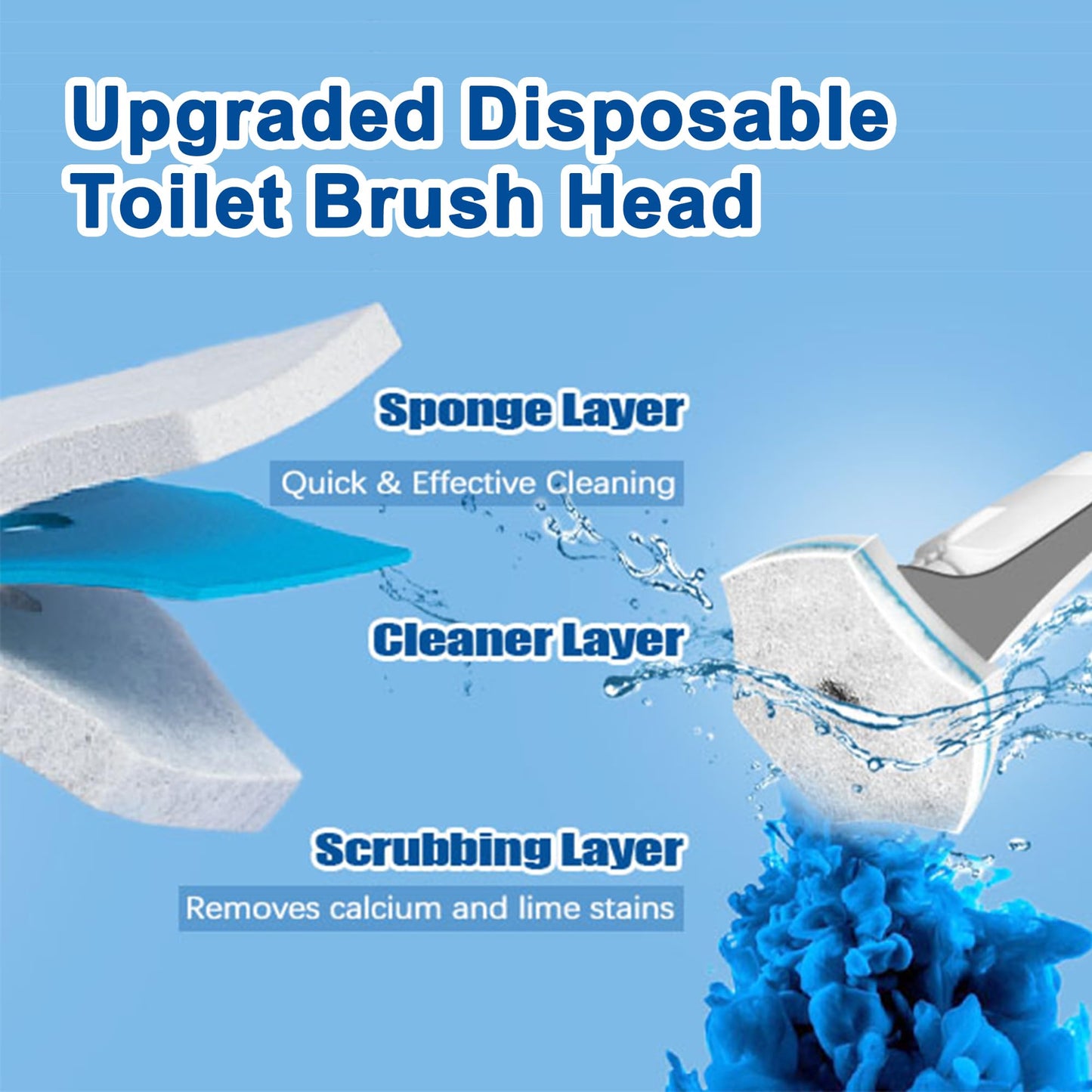 48 Pcs Disposable Toilet Brush Refills, Toilet Bowl Brush Replacement head