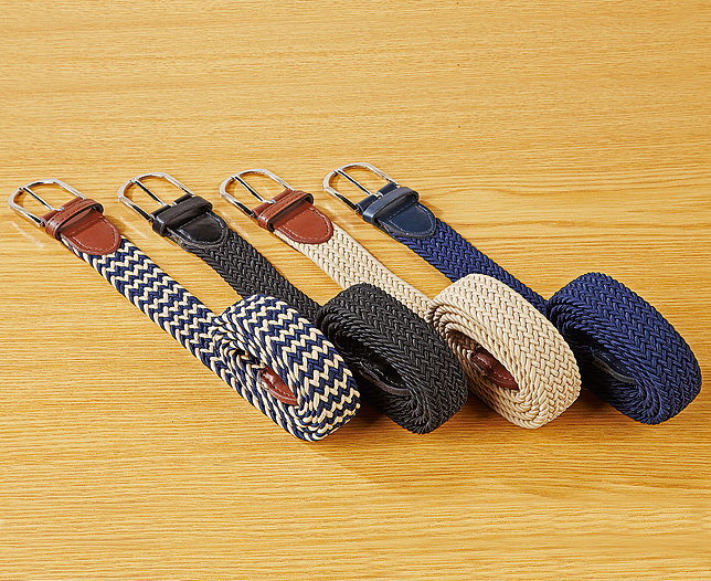 Braided Stretch Belts Set of 4