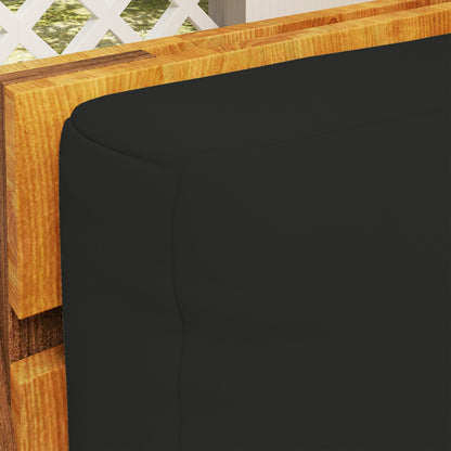 Outsunny Two Piece Seat Pallet and Back Cushions - Black