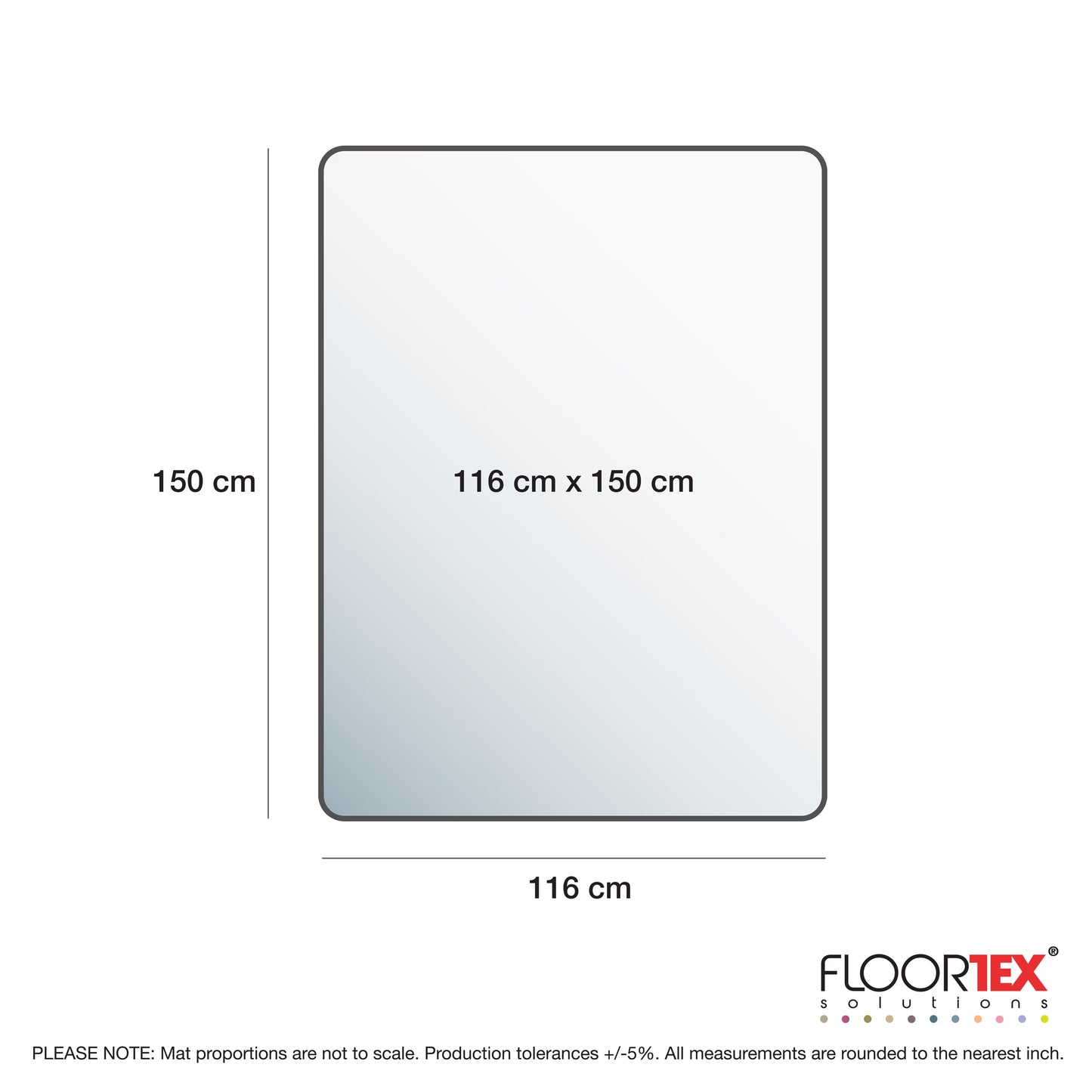 Advantagemat® Vinyl Rectangular Chair Mat for Hard Floor - 116 x 150cm