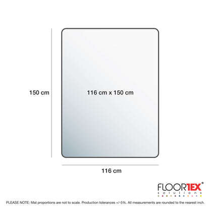 Advantagemat® Vinyl Rectangular Chair Mat for Hard Floor - 116 x 150cm