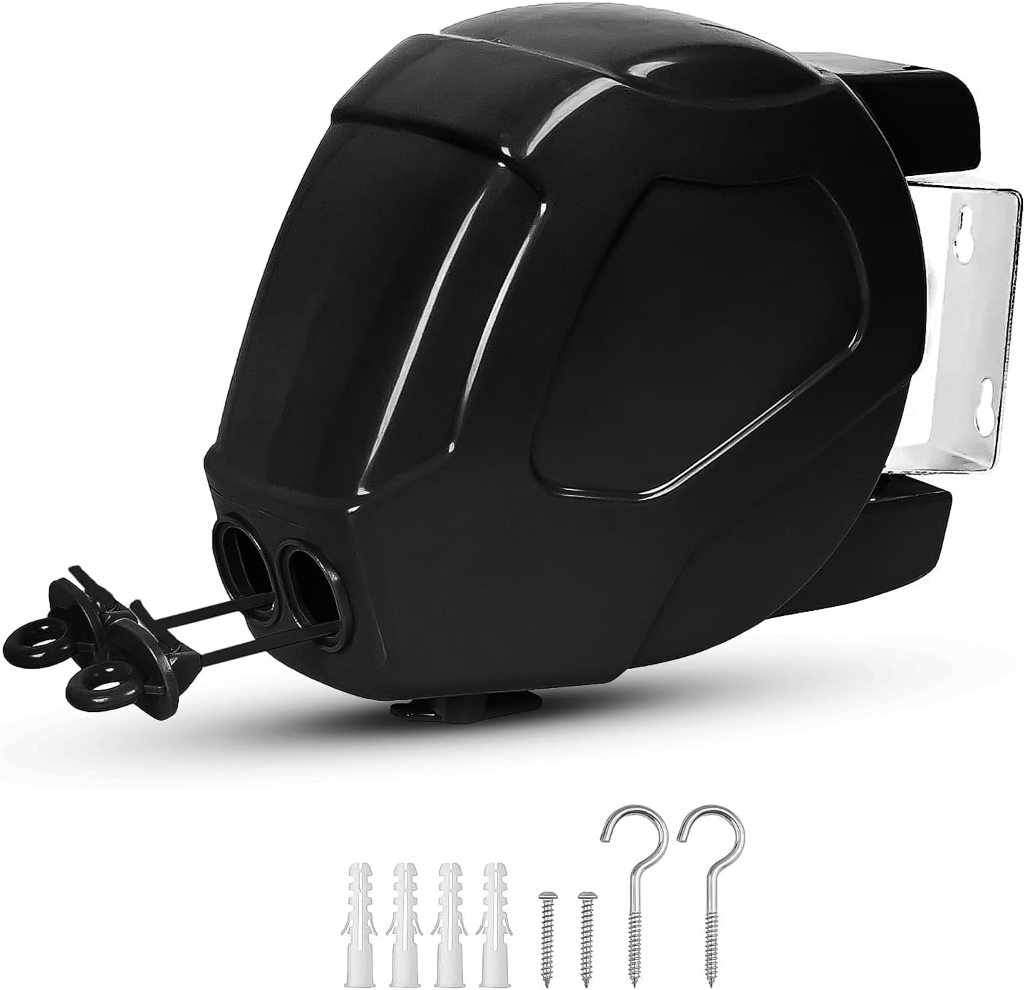 30M Retractable Washing Line - Black