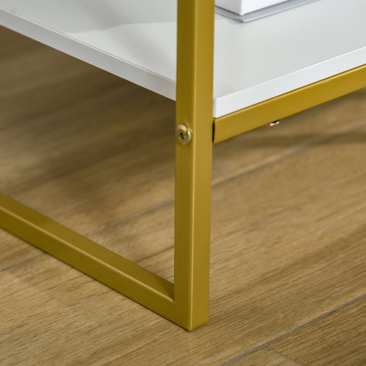 HOMCOM Modern Bedside Table - White