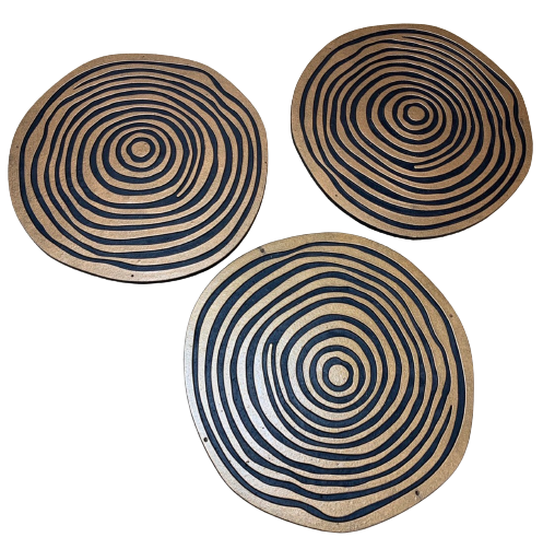 Set of 3 Tree Ring Stepping Stones