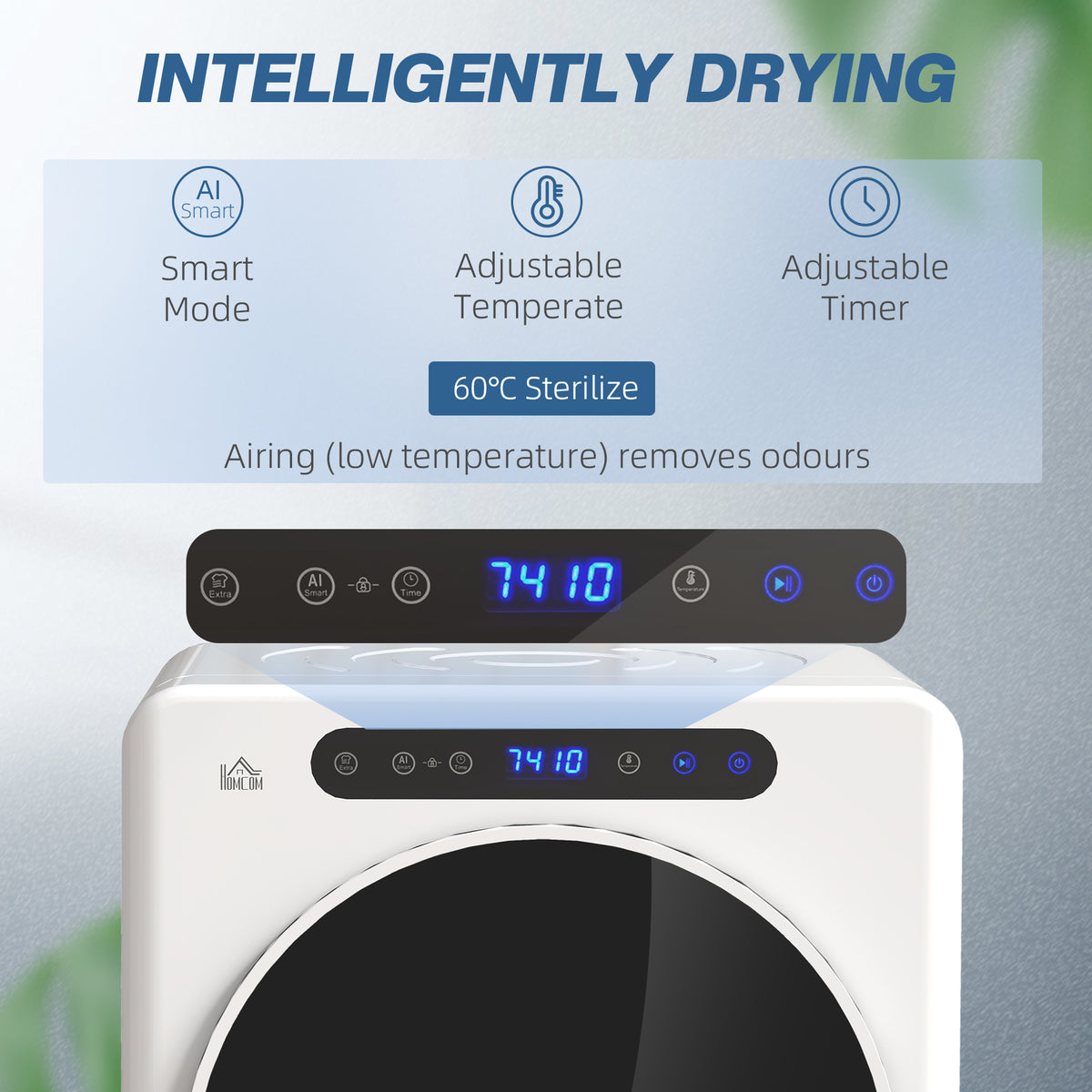 HOMCOM 4kg Compact 40-60℃  Tumble Dryer - White