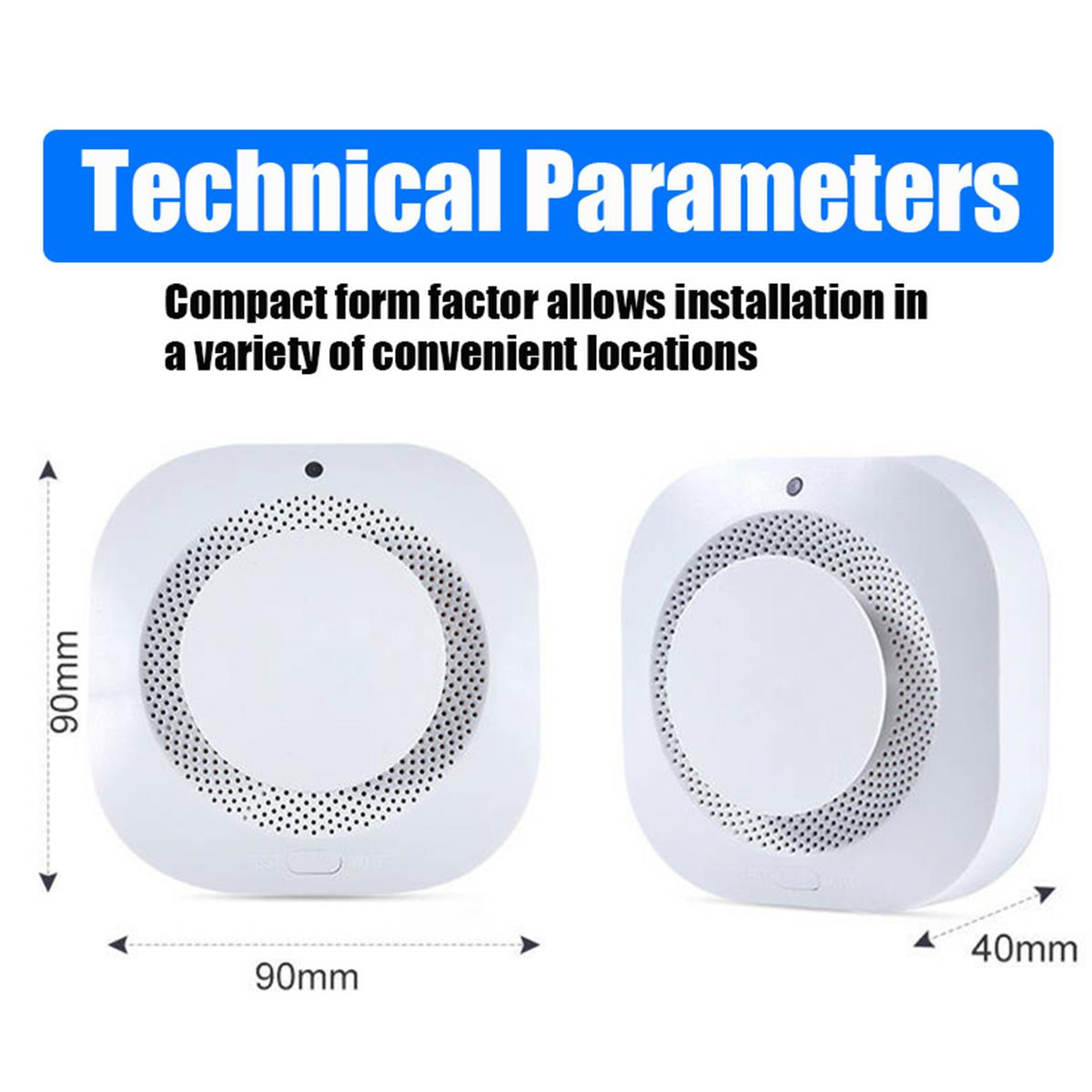 （4 Pack）Smoke Alarm Fire Protection Home Security System Smoke Alarm