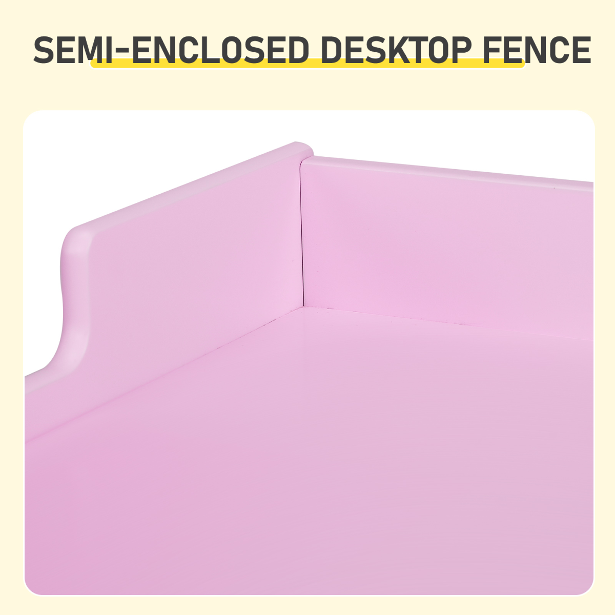 Kids Study Desk and Chair Set with Storage, Pink MDF, 60.5*41.5*50cm
