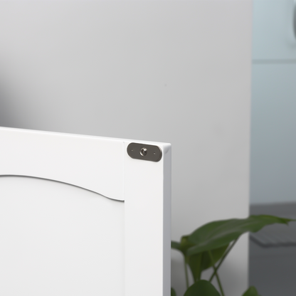 kleankin Pedestal Under Sink Cabinet, Bathroom Storage Vanity Unit, White