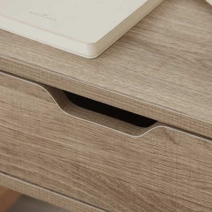 HOMCOM Floating Nightstand Set of 2, Wall Mounted Bedside Table with Drawer