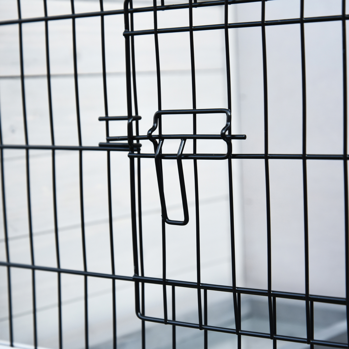 Rabbit Hutch and Run w/ Removable Tray Openable Top for Indoors & Outdoors Grey