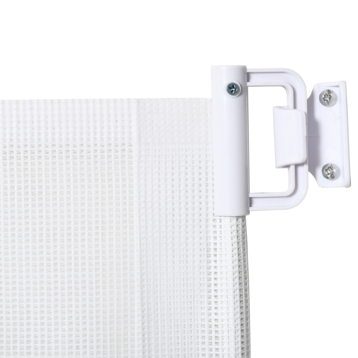 PawHut Retractable Pet Safety Gate, Folding Stair Barrier, Guard Door - White