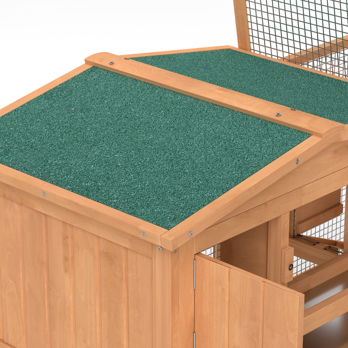 Wooden Rabbit Hutch Enclosure Run House 2 Tier Large Coop Run Pet