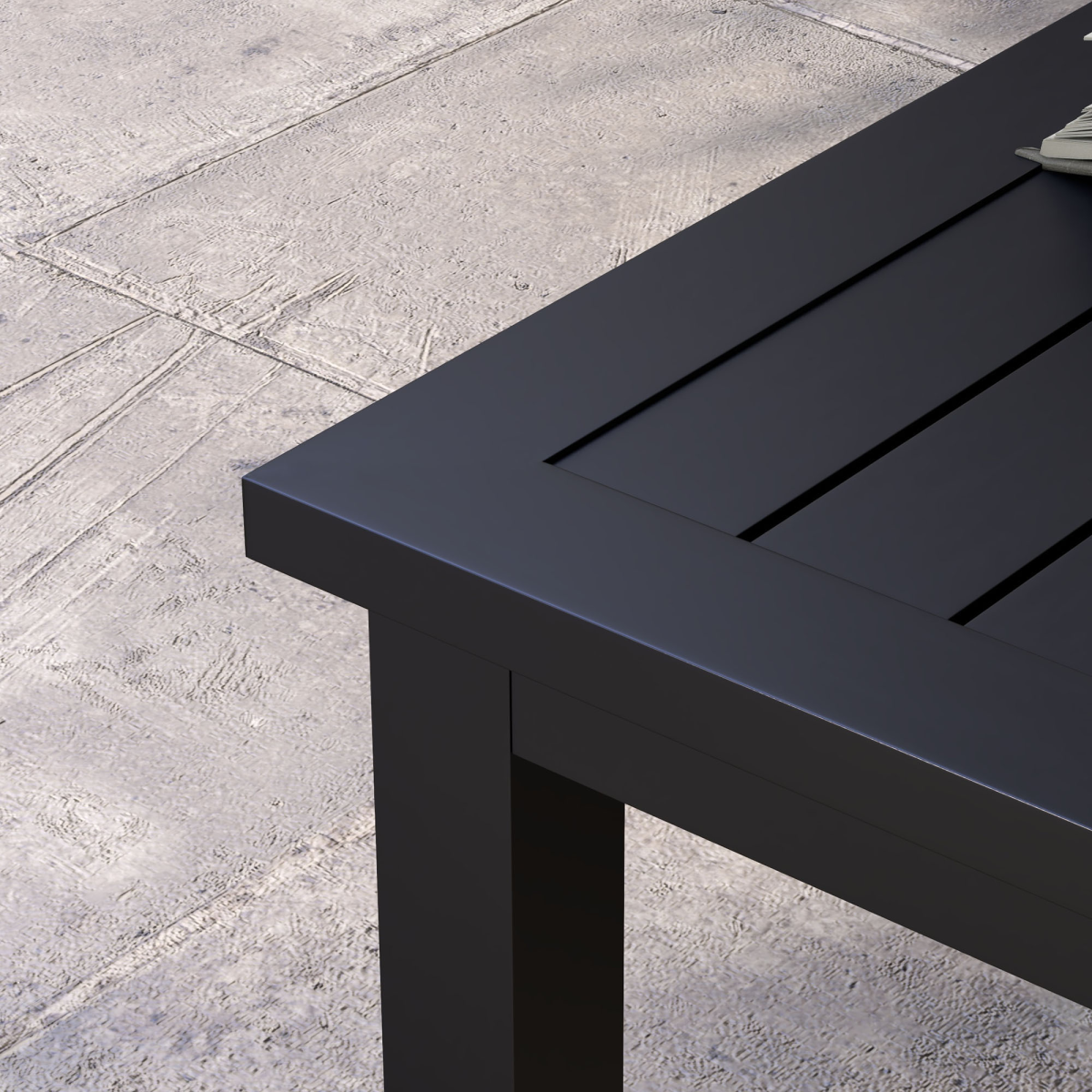 Outsunny Aluminium Outdoor Coffee Table Patio Table, Black