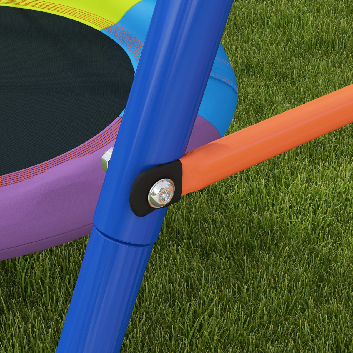 Outsunny Kids Swing Nest Swing Seat with A-Frame Structure for Outdoor Use