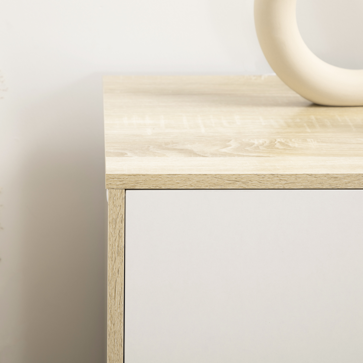 Chest of Drawers, 6 Drawer Unit Storage Chest Bedroom White and Brown