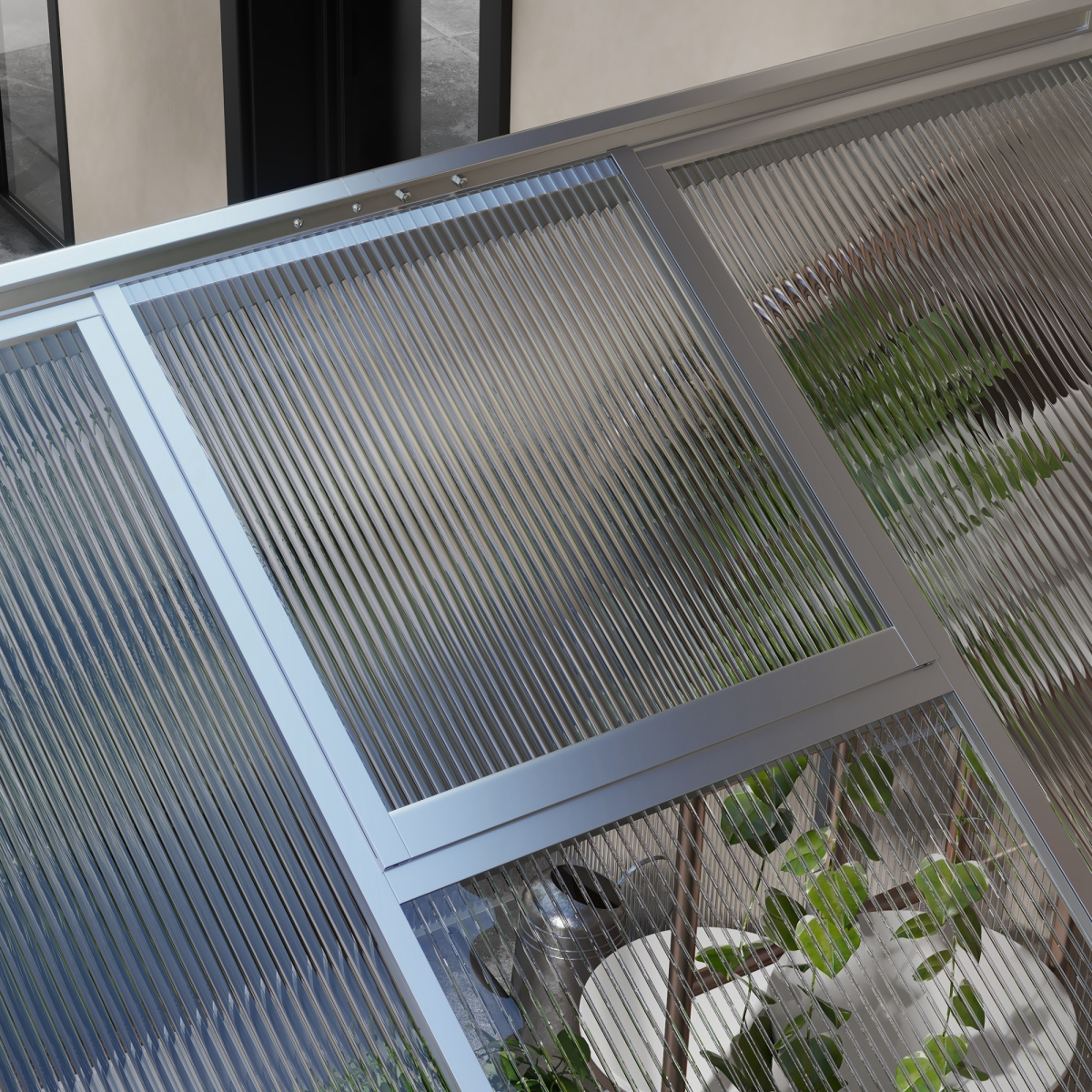 Outsunny 10x6ft Aluminium Greenhouse with/ Door Window Galvanised Base PC Panel