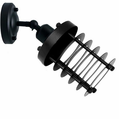 Modern Metal Cage Adjustable Wall Sconce Loft Lamp Shade~2339