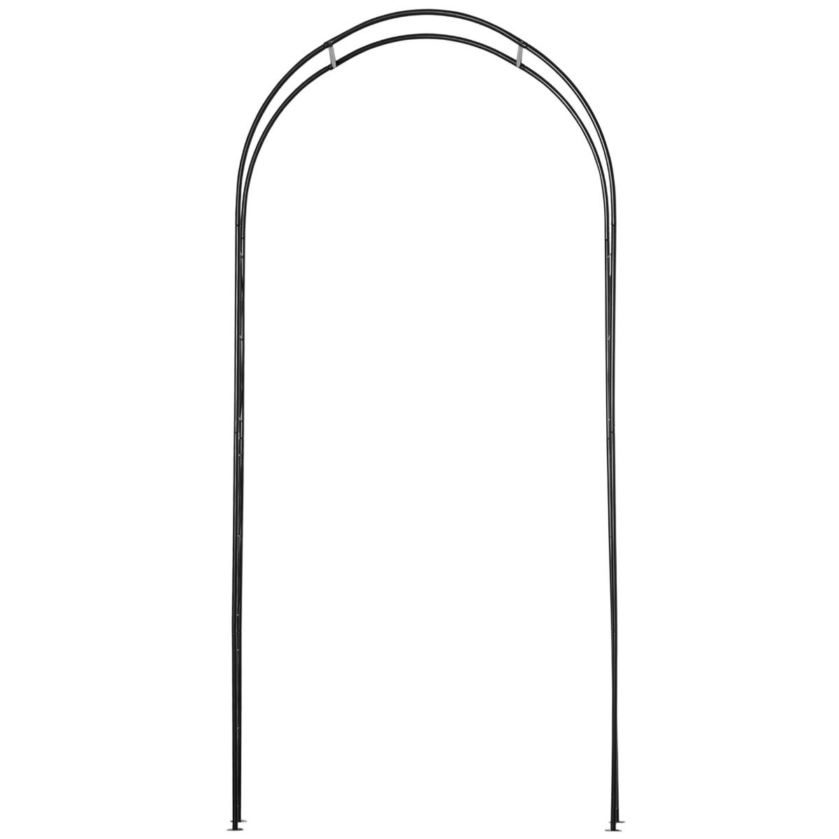 Metal Vintage Garden Arch Lawn Arbor Trellis Rose Plant Climbing Rack Outsunny