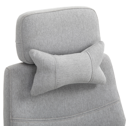 Ergonomic Home Office Chair 360 Swivel with Footrest Height Adjustable Grey