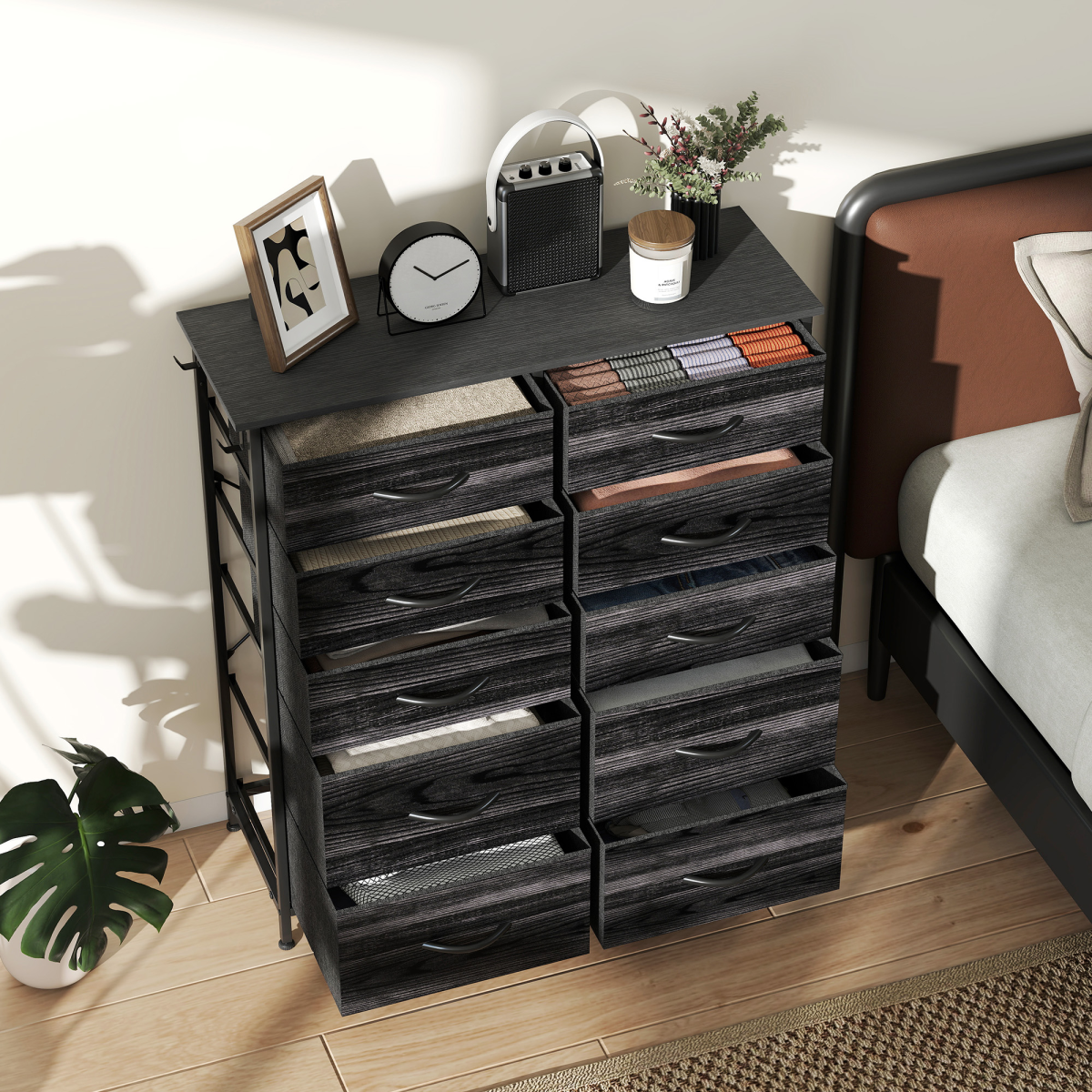 Wood Storage Chest of Drawers